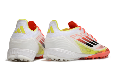 Adidas F50 Pro TF Football Shoes - White/Red/Yellow