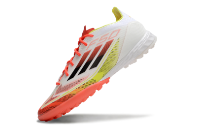 Adidas F50 Pro TF Football Shoes - White/Red/Yellow