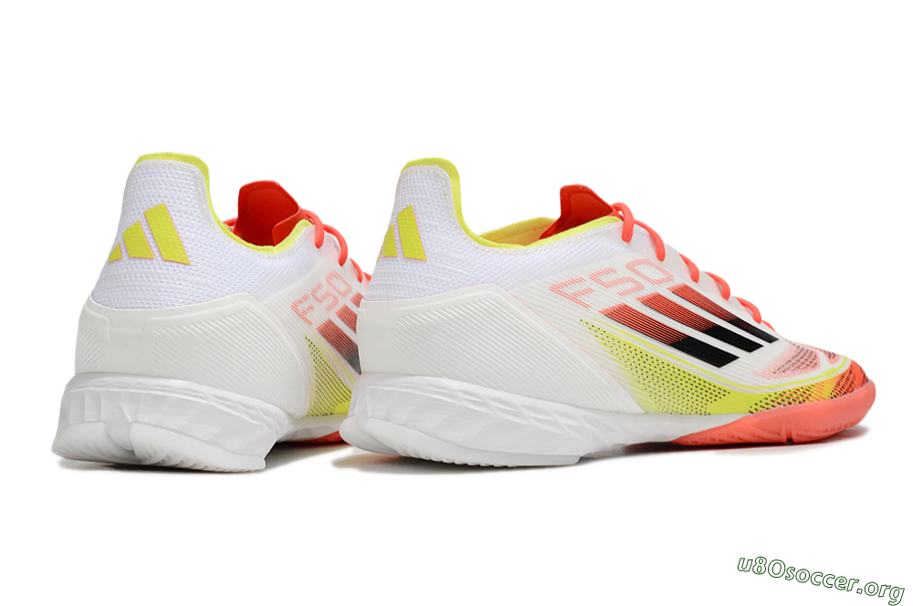 Adidas F50 Pro IC Football Shoes - White/Red/Yellow 6