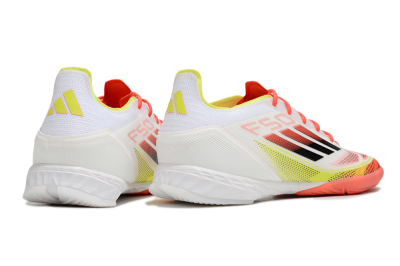 Adidas F50 Pro IC Football Shoes - White/Red/Yellow