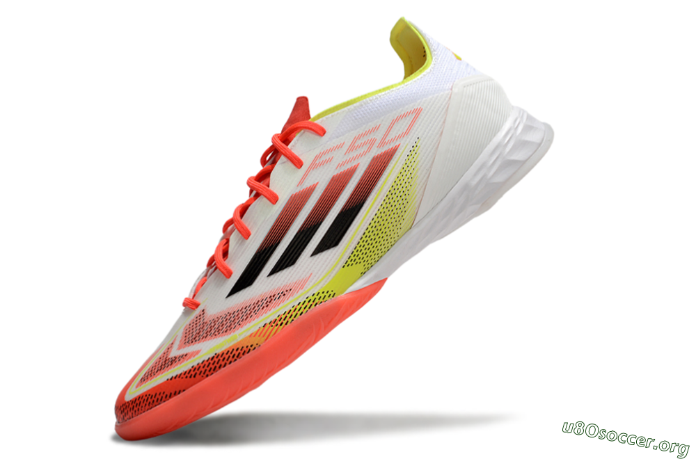 Adidas F50 Pro IC Football Shoes - White/Red/Yellow 5