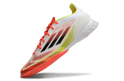 Adidas F50 Pro IC Football Shoes - White/Red/Yellow