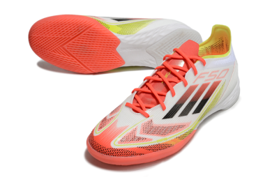 Adidas F50 Pro IC Football Shoes - White/Red/Yellow