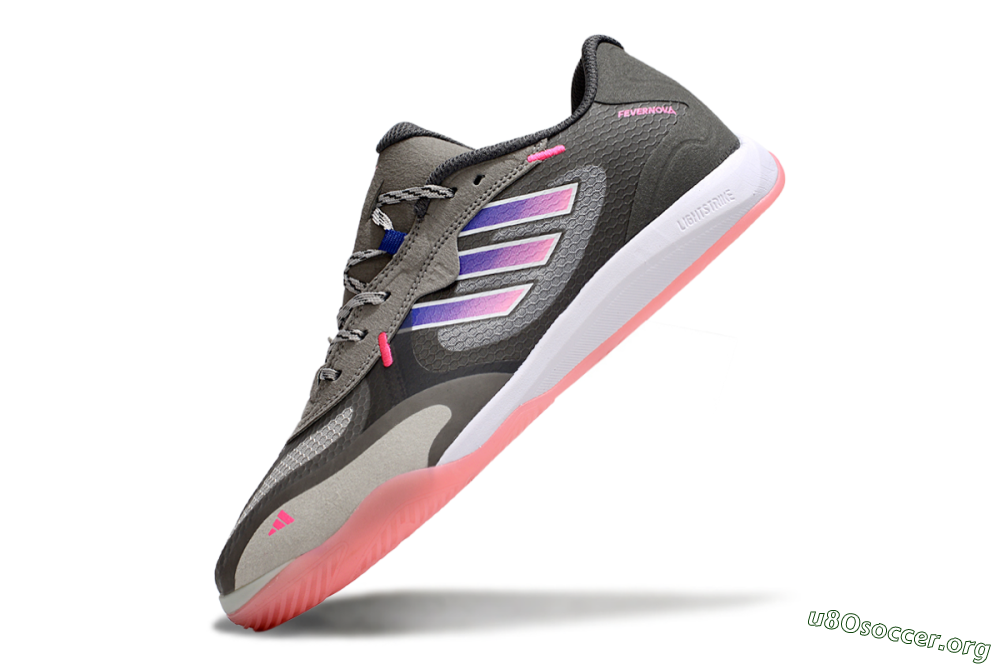 Adidas Fevernova IC Football Shoes - Grey/Purple/Pink 5