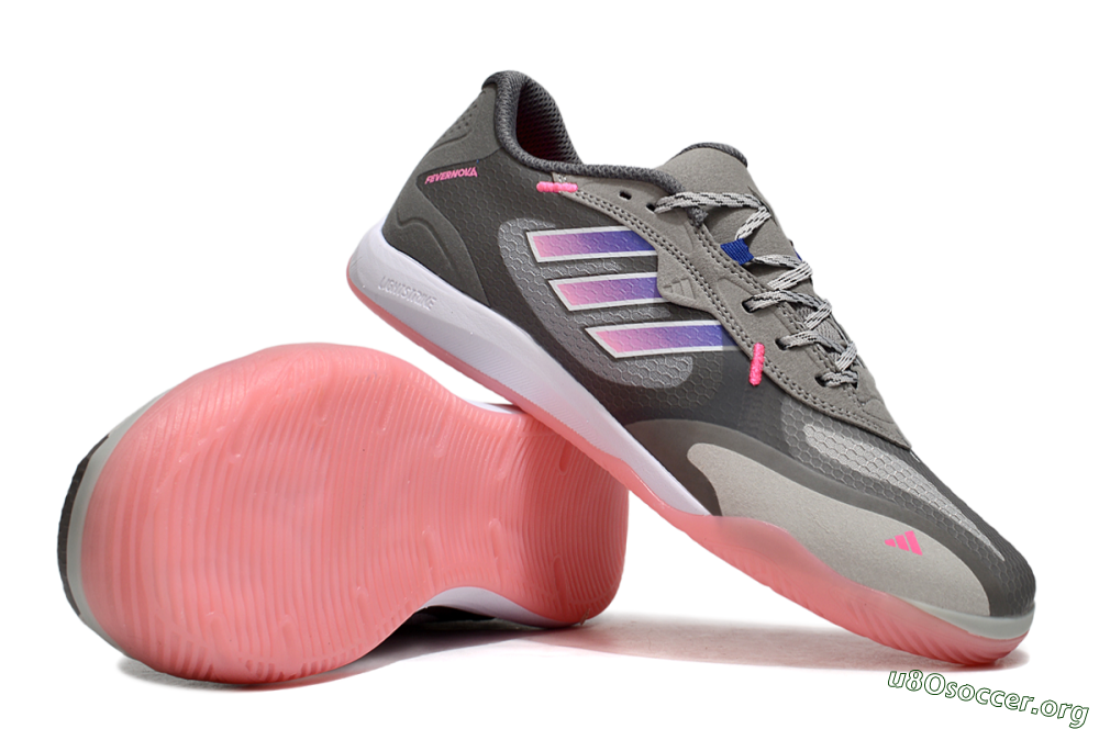 Adidas Fevernova IC Football Shoes - Grey/Purple/Pink 1