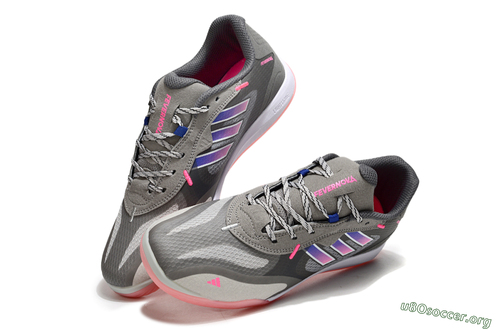 Adidas Fevernova IC Football Shoes - Grey/Purple/Pink 0