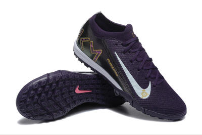 Nike Air Zoom Mercurial Vapor 16 Elite TF Football Shoes - Purple/White/Gold