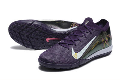 Nike Air Zoom Mercurial Vapor 16 Elite TF Football Shoes - Purple/White/Gold