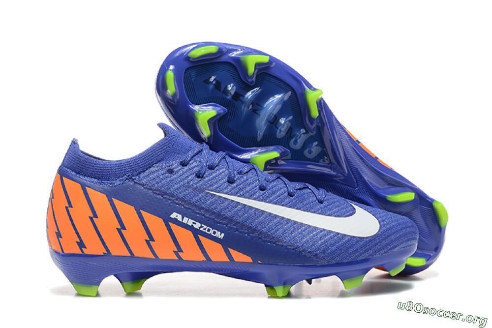 Nike Air Zoom Mercurial Vapor 16 Elite FG Football Boots - Blue/White/Orange 2