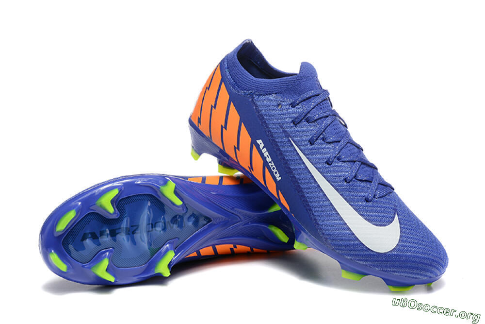 Nike Air Zoom Mercurial Vapor 16 Elite FG Football Boots - Blue/White/Orange 4