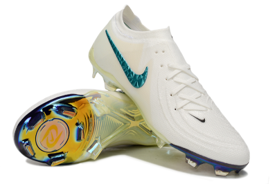 Nike Phantom GX Elite FG Football Boots - Beige/Blue/Black