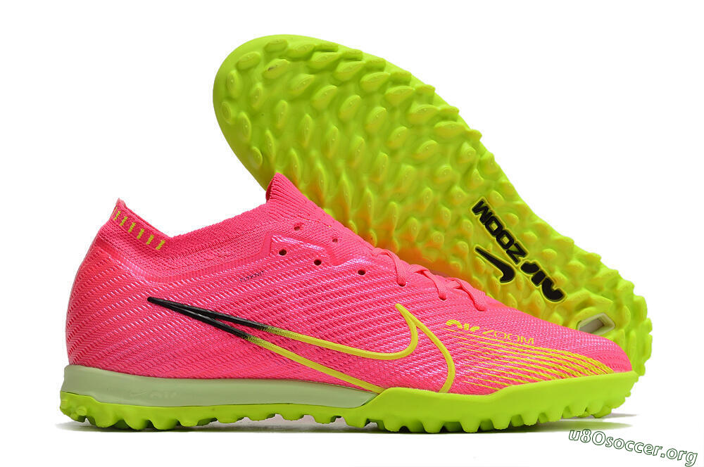 Nike Air Zoom Mercurial Vapor 15 Elite TF Football Shoes - Pink/Yellow/Black 2