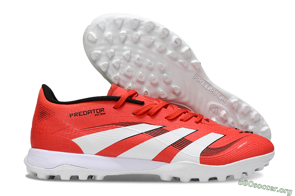 Adidas Predator 24 Elite TF Football Shoes - Red/White/Black 2