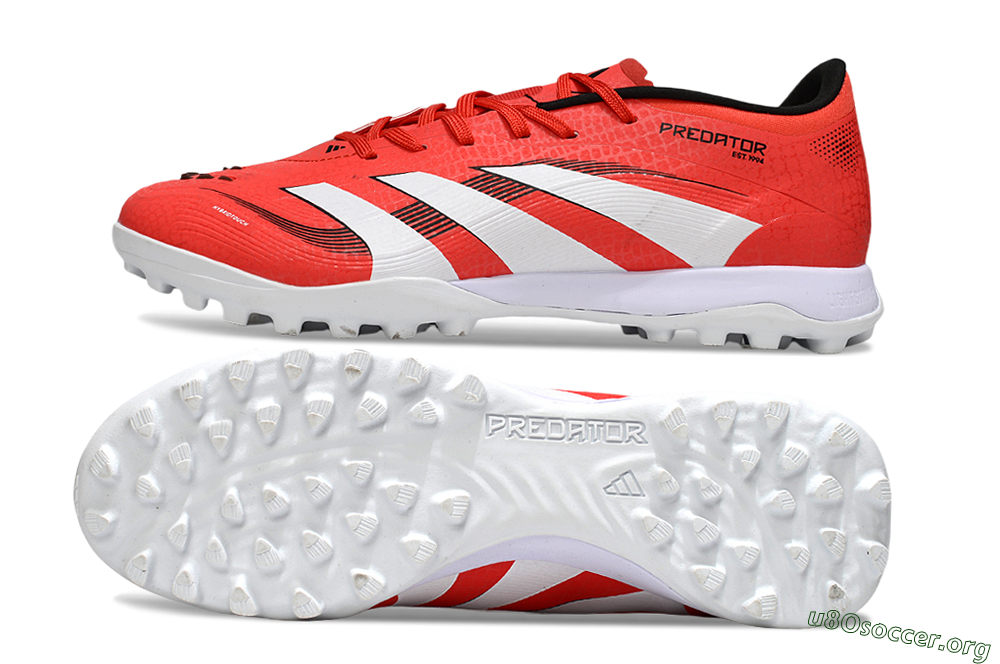 Adidas Predator 24 Elite TF Football Shoes - Red/White/Black 1