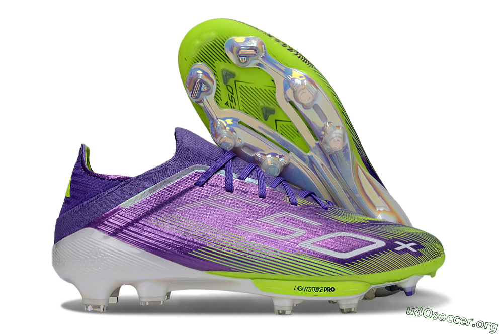 Adidas F50+ Elite Lightstrike Pro FG Football Boots - Purple/Yellow/White 2