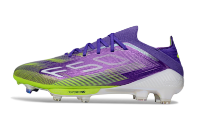 Adidas F50+ Elite Lightstrike Pro FG Football Boots - Purple/Yellow/White