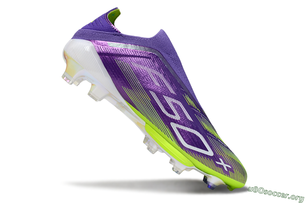 Adidas F50+ Elite Laceless FG Football Boots - Purple/Yellow/White 4