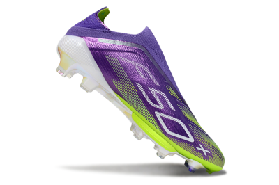 Adidas F50+ Elite Laceless FG Football Boots - Purple/Yellow/White