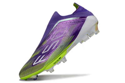 Adidas F50+ Elite Laceless FG Football Boots - Purple/Yellow/White