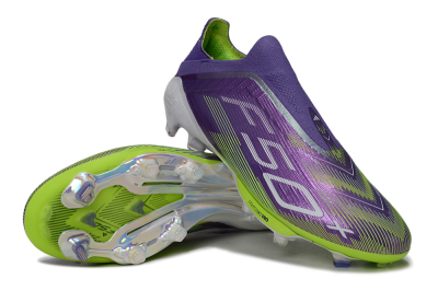 Adidas F50+ Elite Laceless FG Football Boots - Purple/Yellow/White