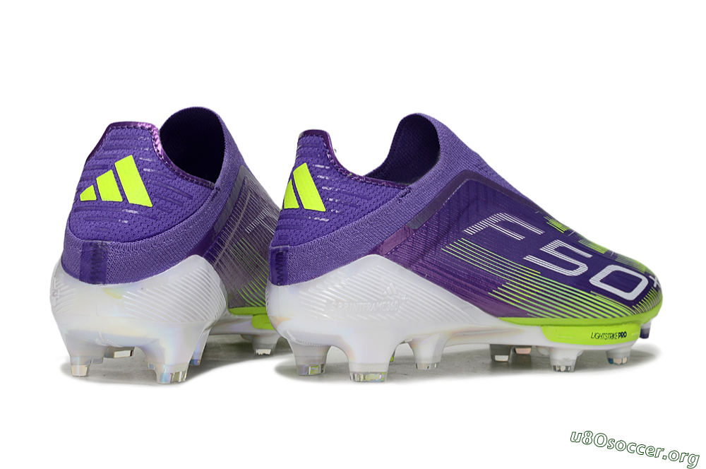 Adidas F50+ Elite Laceless FG Football Boots - Purple/Yellow/White 6