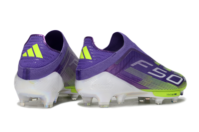 Adidas F50+ Elite Laceless FG Football Boots - Purple/Yellow/White