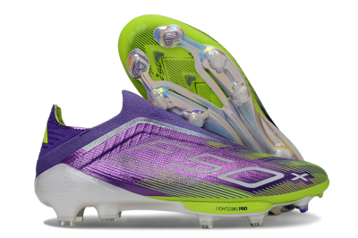 Adidas F50+ Elite Laceless FG Football Boots - Purple/Yellow/White