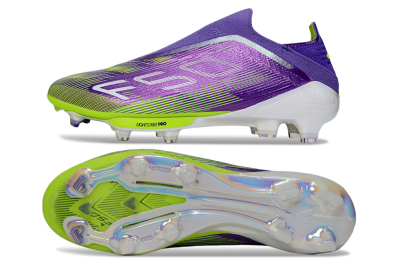 Adidas F50+ Elite Laceless FG Football Boots - Purple/Yellow/White