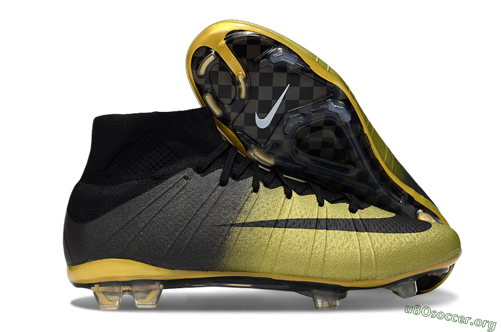 Nike Mercurial Superfly 4 CR7 FG Football Boots - Gold/Black 2