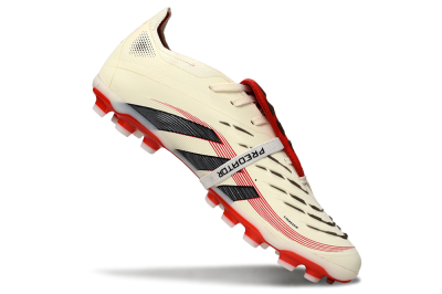 Adidas Predator Elite Foldover Tongue TF Football Shoes - Beige/Black/Red