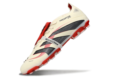 Adidas Predator Elite Foldover Tongue TF Football Shoes - Beige/Black/Red