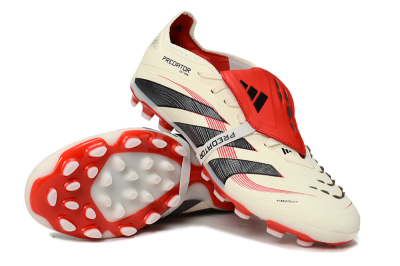 Adidas Predator Elite Foldover Tongue TF Football Shoes - Beige/Black/Red