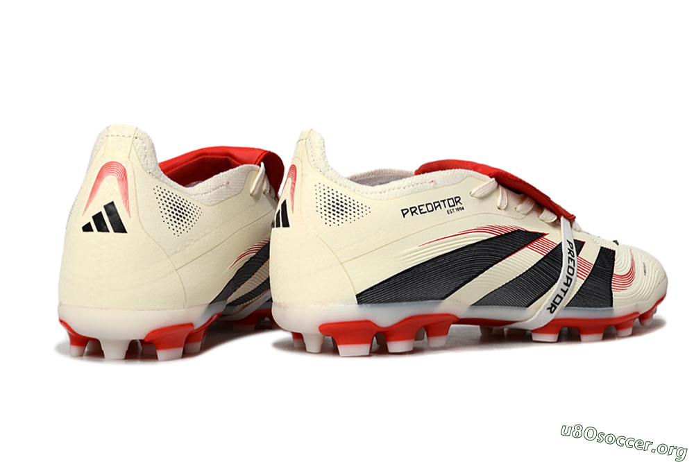 Adidas Predator Elite Foldover Tongue TF Football Shoes - Beige/Black/Red 6