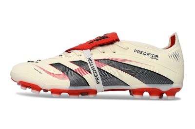Adidas Predator Elite Foldover Tongue TF Football Shoes - Beige/Black/Red