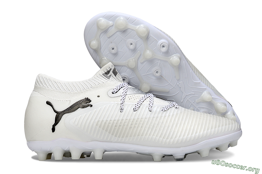 Puma Future 8 Ultimate FG Football Boots - Beige/Silver/Black 2
