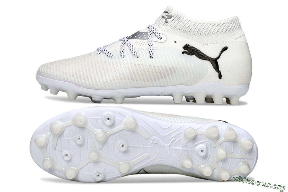 Puma Future 8 Ultimate FG Football Boots - Beige/Silver/Black 1