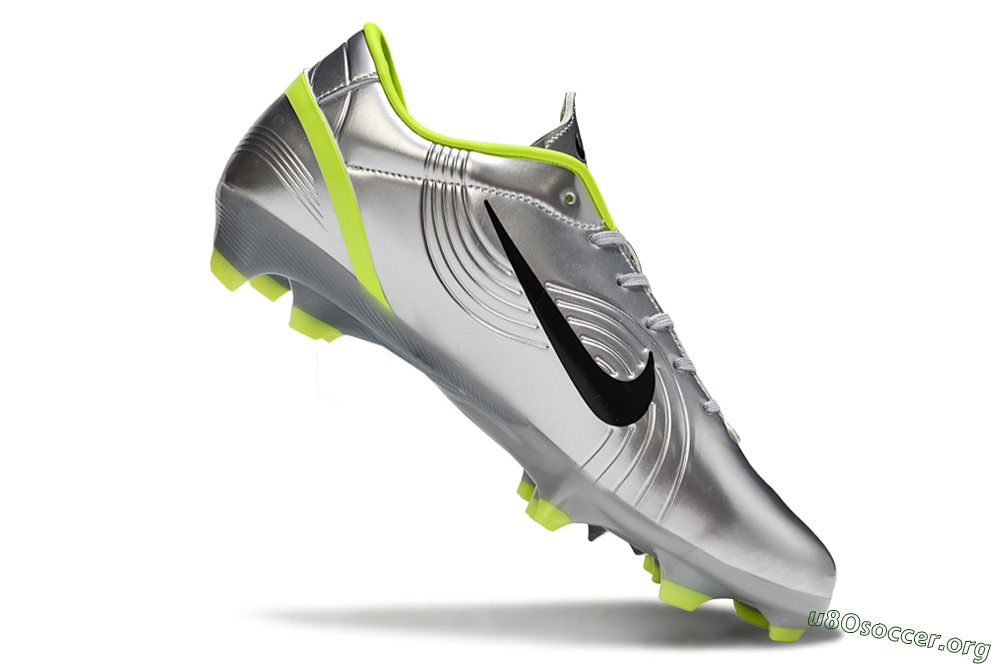 Nike Mercurial Vapor 1 FG Football Boots - Silver/Black/Yellow 4