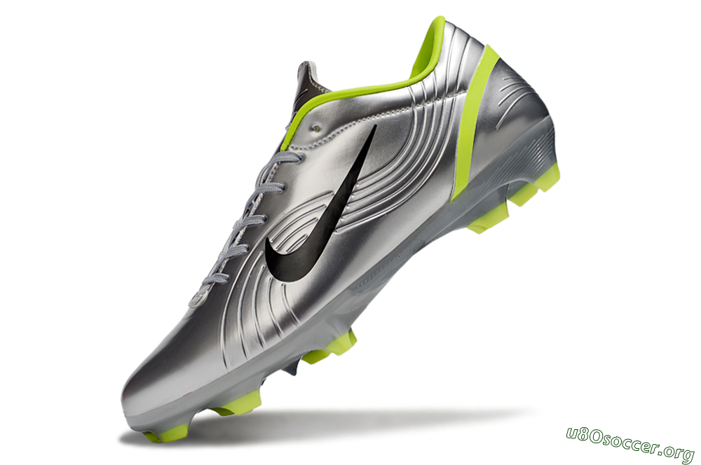 Nike Mercurial Vapor 1 FG Football Boots - Silver/Black/Yellow 5