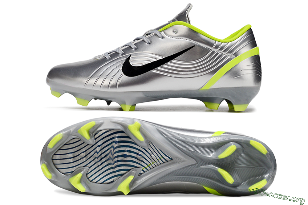 Nike Mercurial Vapor 1 FG Football Boots - Silver/Black/Yellow 1