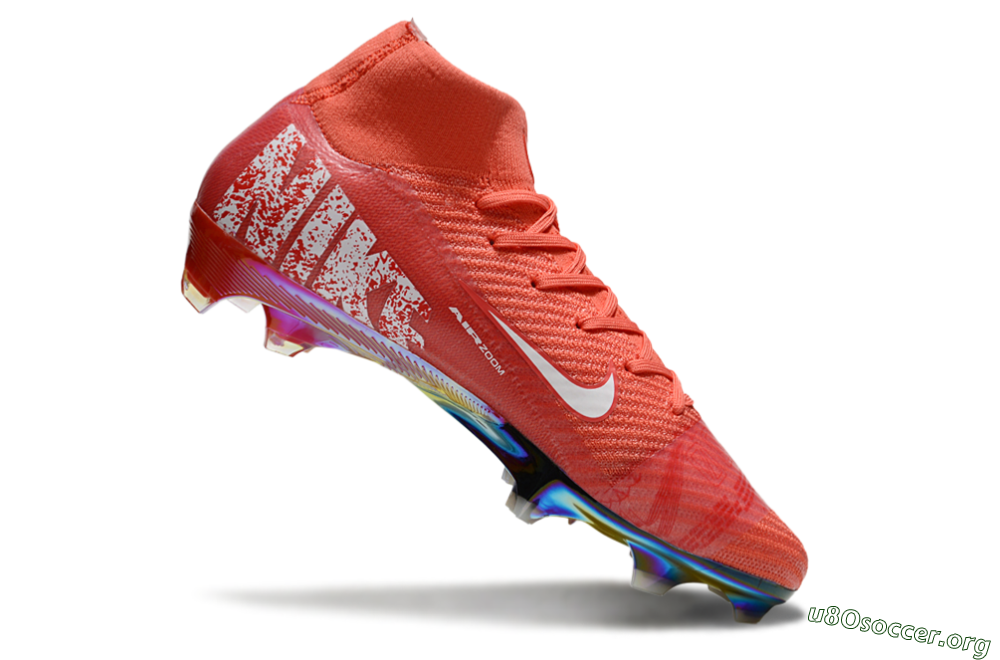 Nike Air Zoom Mercurial Superfly 10 Elite FG Football Boots - Red/White/Gold 4