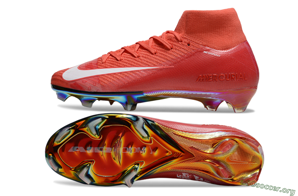 Nike Air Zoom Mercurial Superfly 10 Elite FG Football Boots - Red/White/Gold 1