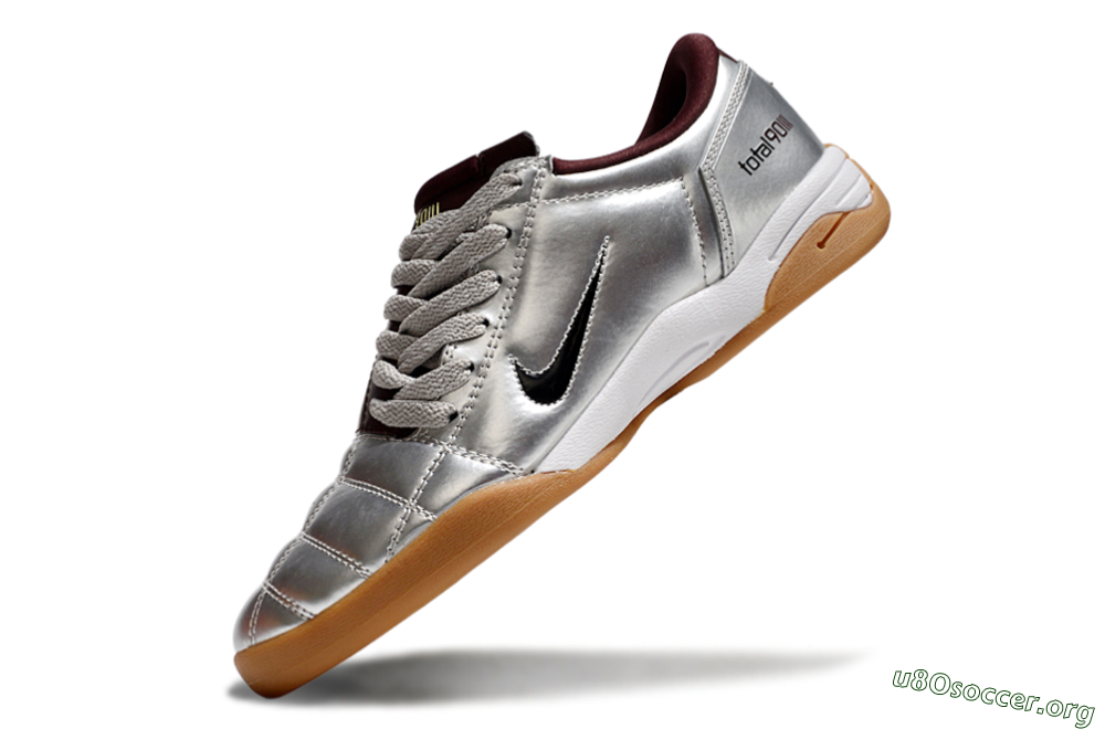 Nike Total 90 II IC Football Shoes - Silver/Black/White 5