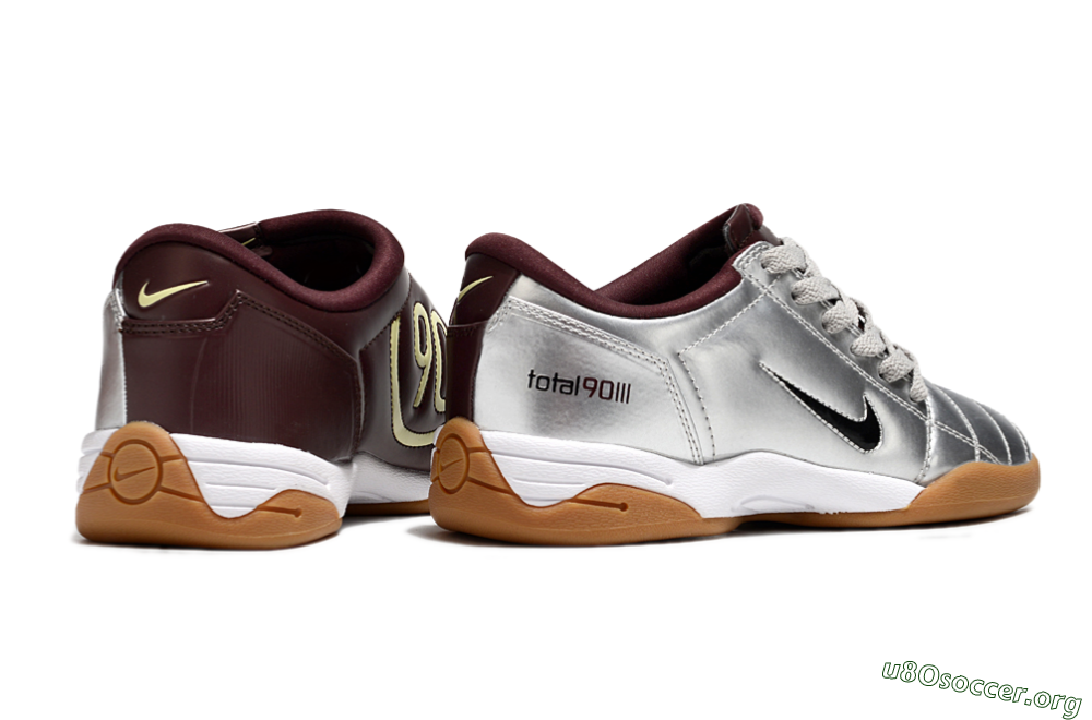 Nike Total 90 II IC Football Shoes - Silver/Black/White 6
