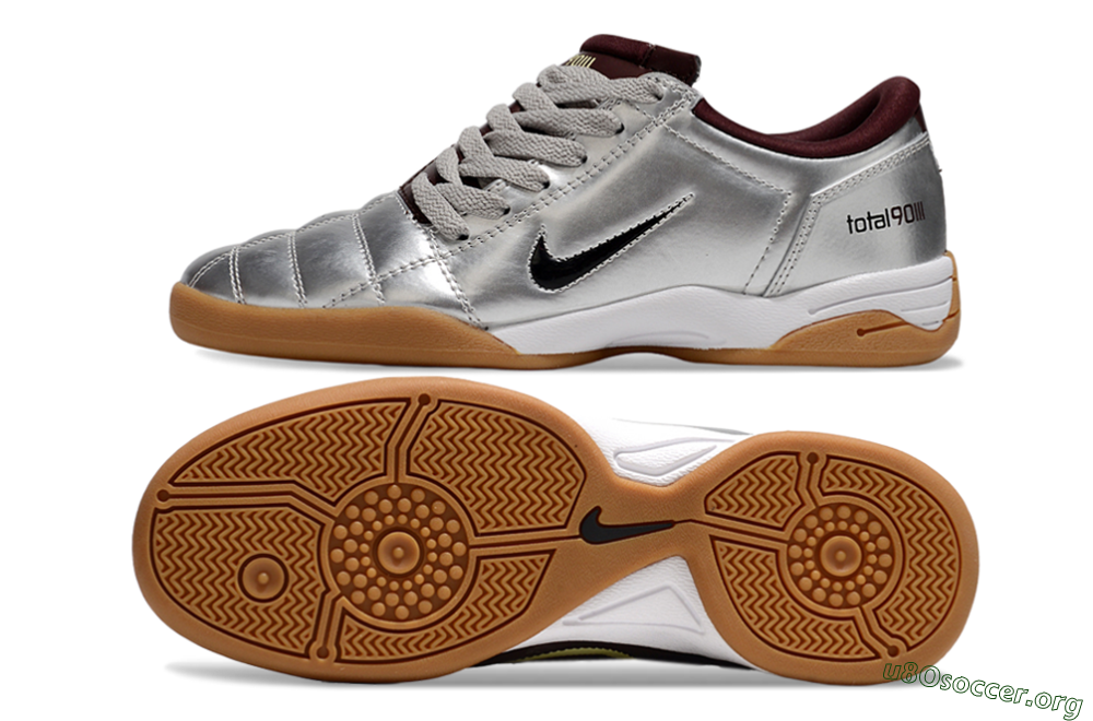 Nike Total 90 II IC Football Shoes - Silver/Black/White 1