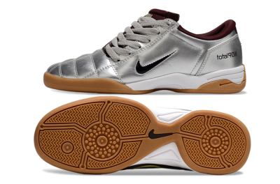 Nike Total 90 II IC Football Shoes - Silver/Black/White