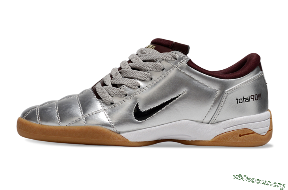 Nike Total 90 II IC Football Shoes - Silver/Black/White 3