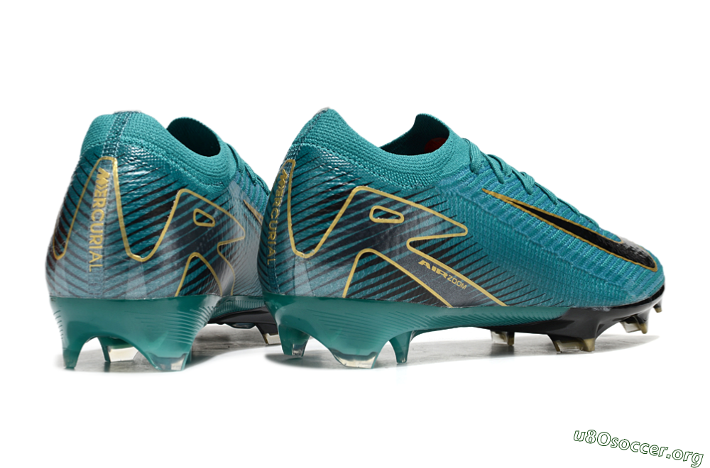 Nike Air Zoom Mercurial Vapor 16 Elite FG Football Boots - Green/Gold/Black 6