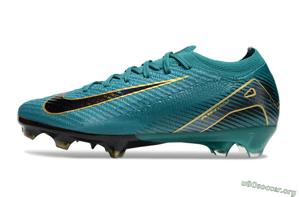 Nike Air Zoom Mercurial Vapor 16 Elite FG Football Boots - Green/Gold/Black 3