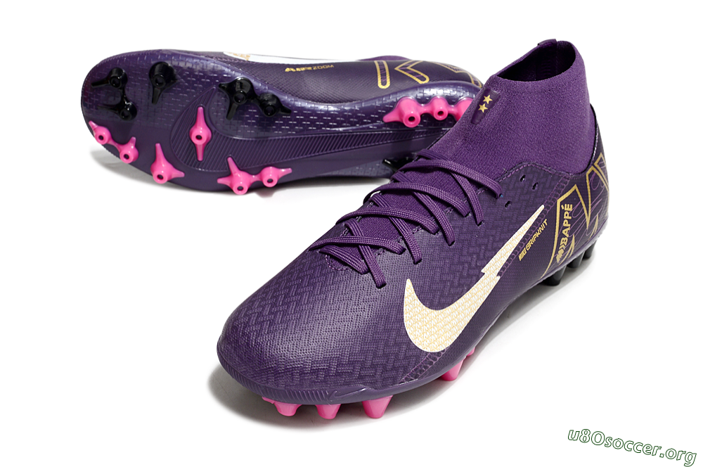 Nike Air Zoom Mercurial Superfly 10 Academy AG Football Boots - Purple/White/Gold 0