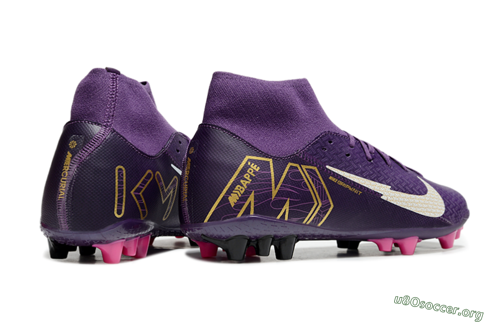 Nike Air Zoom Mercurial Superfly 10 Academy AG Football Boots - Purple/White/Gold 6